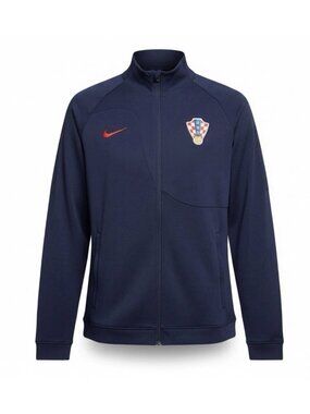 New Nike Croatia Pro Soccer Training Jacket Navy Mens Size 2XL XXL Blue Red